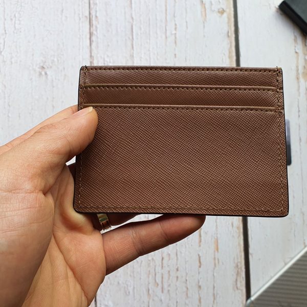 Card holder saffiano nhỏ gọn màu nâu - CH101