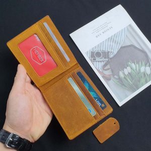 Ví nam ngang da sáp màu nâu - WS105